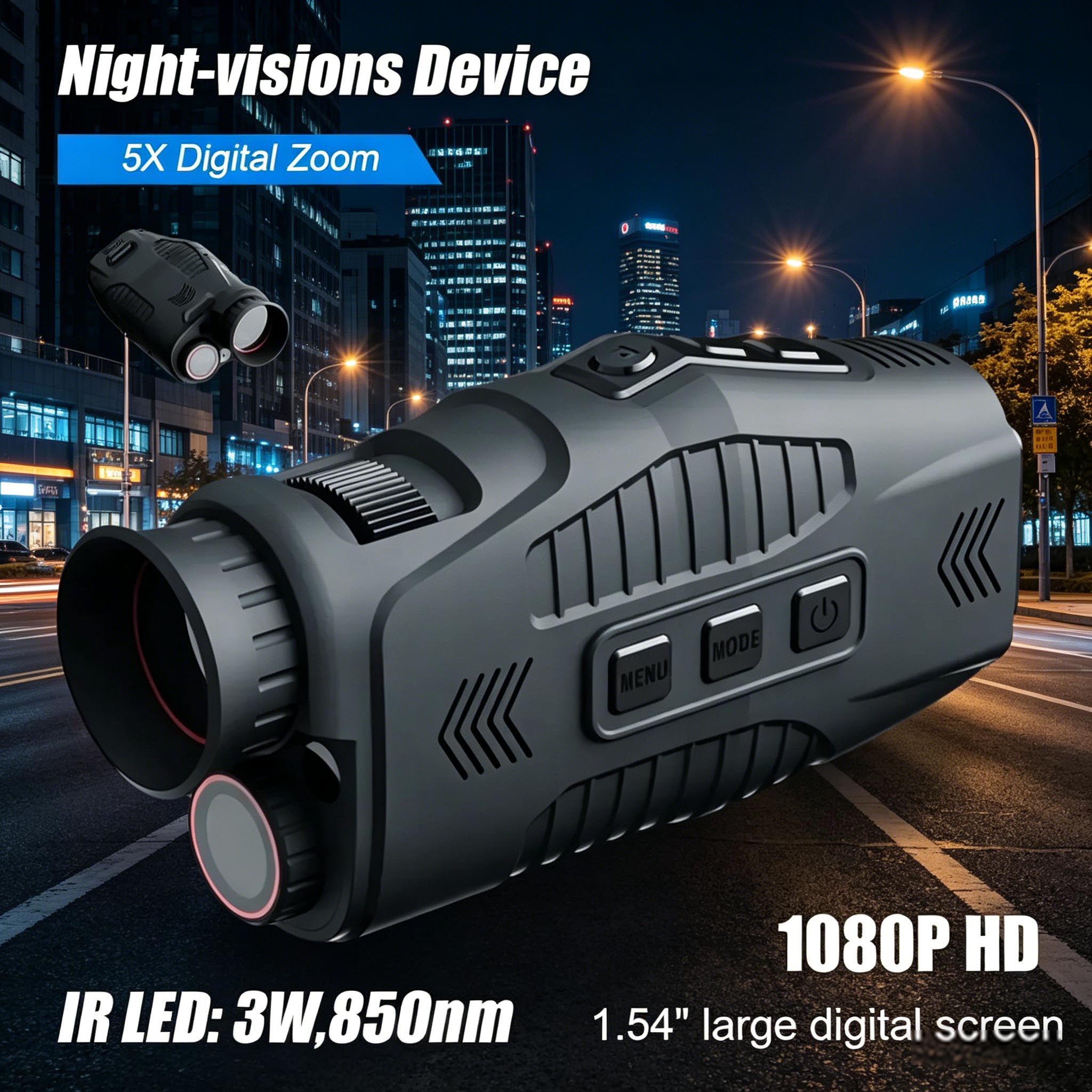 Trail Camera Infrared - R11 1080P単眼赤外線暗視装置 5倍デジタルズーム 300m視界 昼夜兼用 写真撮影