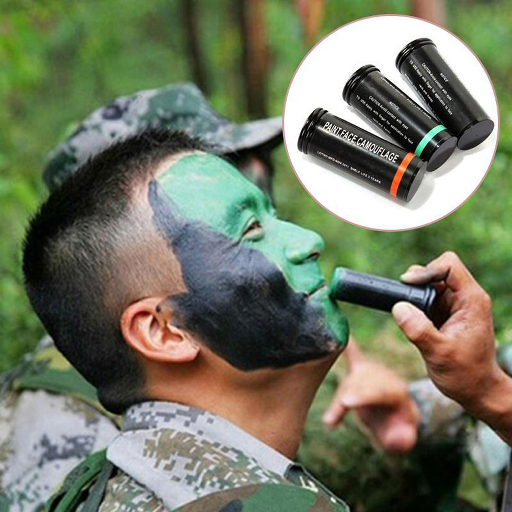 3本セット カモフラージュペイントスティック 高品質 無臭  - Camo Face Paint のレビューと価格